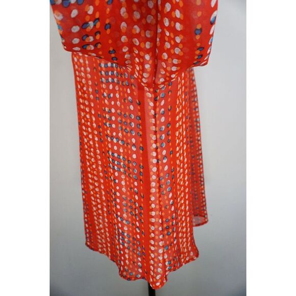 Old Navy Women’s Sheer Red Polka Dot Blouse - Size L - Picture 7 of 15